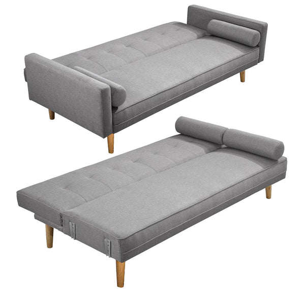 3 Seater Faux Linen Fabric Sofa