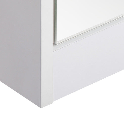 Mirrored Shoe Cabinet Storage 5 Drawers Shelf White