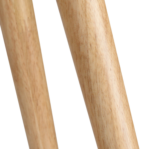 Round Bedside Coffee Table w/ Rubber Wood Legs